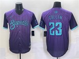 Cheap Men's Arizona Diamondbacks #23 Zac Gallen Purple 2025 City Connect Limited Stitched Baseball Jersey
