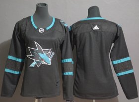 Wholesale Cheap Adidas Sharks Blank Black Alternate Authentic Stitched Youth NHL Jersey