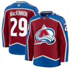 Men\'s Colorado Avalanche #29 Nathan MacKinnon Burgundy 2024-25 Home Stitched Jersey