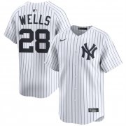 Cheap Men's New York Yankees #28 Austin Wells White 2025 Home Limited Stitched Baseball Jersey