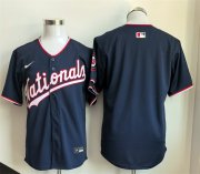 Men's Washington Nationals Blank Navy Stitched Baseball Jersey Cheap Wholesale