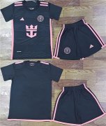 Youth Inter Miami CF Custom Black Soccer Jersey Suit Cheap Wholesale
