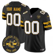 Men's Pittsburgh Steelers Throwback 1933 Patch black Vapor Limited All Stitched Jerseys Cheap Wholesale