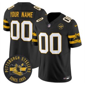Men\'s Pittsburgh Steelers Throwback 1933 Patch black Vapor Limited All Stitched Jerseys Cheap Wholesale