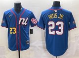 Cheap Men's National League #23 Fernando Tatis Jr. Blue 2025 All-Star Edition Limited Stitched Baseball Jersey