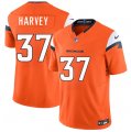 Cheap Men's Denver Broncos #37 RJ Harvey Orange 2025 Draft F.U.S.E. Vapor Limited Football Stitched Jersey