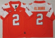 Men's Clemson Tigers #2 Cade Klubnik Orange White F.U.S.E. Stitched Football Jersey Cheap Wholesale