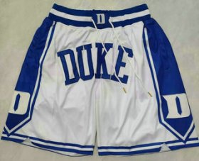 Cheap Men\'s Duke Blue Devils White Just Don Shorts
