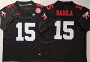 Cheap Men's Nebraska Cornhuskers #15 Dylan Raiola Black F.U.S.E. With Patch Vapor Limited Stitched Jersey
