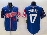 Cheap Men's Los Angeles Dodgers #17 Shohei Ohtani Royal Limited Stitched Baseball Jersey