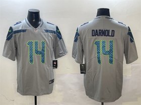 Men\'s Seattle Seahawks #14 Sam Darnold Gray 2025 Vapor Limited Football Stitched Jersey Cheap
