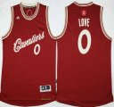 Wholesale Cheap Men's Cleveland Cavaliers #0 Kevin Love Revolution 30 Swingman 2015 Christmas Day Red Jersey