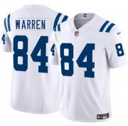 Cheap Men's Indianapolis Colts #84 Tyler Warren White 2025 Draft F.U.S.E. Vapor Limited Football Stitched Jersey