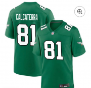 Men's Philadelphia Eagles #81 Grant Calcaterra Limited Kelly Green Vapor Jersey Cheap Wholesale