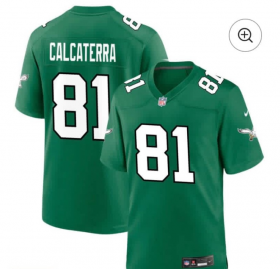 Men\'s Philadelphia Eagles #81 Grant Calcaterra Limited Kelly Green Vapor Jersey Cheap Wholesale