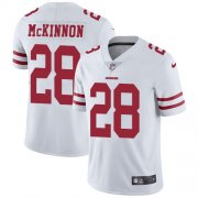 Wholesale Cheap Nike 49ers #28 Jerick McKinnon White Men's Stitched NFL Vapor Untouchable Limited Jersey