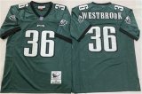 Cheap Men's Philadelphia Eagles #36 Brian Westbrook Green Throwback Football Stitched Jersey