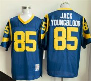 Men's Los Angeles Rams #85 Jack Youngblood Royal Throwback Football Stitched Jersey Cheap Wholesale