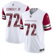 Cheap Men's Washington Commanders #72 Josh Conerly Jr White 2025 Draft F.U.S.E. Vapor Limited Football Stitched Jersey