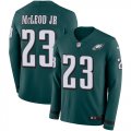 Wholesale Cheap Nike Eagles #23 Rodney McLeod Jr Midnight Green Team Color Men's Stitched NFL Limited Therma Long Sleeve Jersey