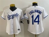 Youth Kansas City Royals #14 Jac Caglianone White Cool Base Stitched Baseball Jersey Cheap Wholesale
