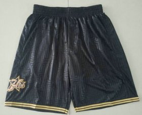 Wholesale Cheap Men\'s Philadelphia 76ers Black 2000-01 Hardwood Classics Soul Swingman Throwback Shorts