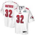 Wholesale Cheap Men's Kansas City Chiefs #32 Tyrann Mathieu NFL Pro Line White Super Bowl LIV Champions Jersey