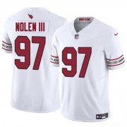 Cheap Men's Arizona Cardinals #97 Walter Nolen III White 2025 Draft F.U.S.E. Vapor Untouchable Limited Football Stitched Jersey