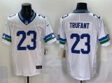 Men's Seattle Seahawks #23 Marcus Trufant White F.U.S.E. Throwback Vapor Limited Football Stitched Jersey Cheap Wholesale
