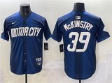 Men's Detroit Tigers #39 Zach McKinstry 2024 Navy City Connect Cool Base Limited Stitched Baseball Jersey Cheap