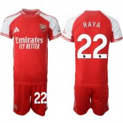 Men's Arsenal F.C #22 David Raya Red 2025 Home Soccer Jersey Suit Cheap