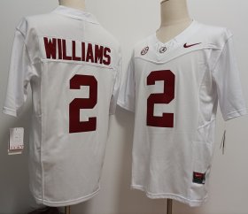 Cheap Men\'s Alabama Crimson Tide #2 Ryan Williams White FUSE College Stitched Jersey