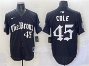Men's New York Yankees #45 Gerrit Cole Black 'Gothic Legacy Edition' Vapor Premier Limited Stitched Baseball Jersey