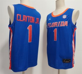 Cheap Men\'s Florida Gators #1 Walter Clayton Jr. Royal Stitched Basketball Jersey
