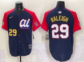 Men\'s American League #29 Cal Raleigh Navy Red Alternate 2025 All-Star Edition Limited Stitched Baseball Jersey Cheap Wholesale