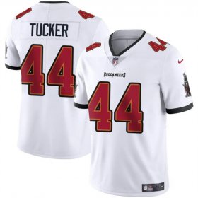 Cheap Men\'s Tampa Bay Buccaneers #44 Sean Tucker White Vapor Limited Stitched Jersey