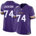 Cheap Men's Minnesota Vikings #74 Donovan Jackson Purple 2025 Draft F.U.S.E. Vapor Untouchable Limited Football Stitched Jersey