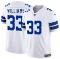 Men's Dallas Cowboys #33 Javonte Williams White 2025 F.U.S.E. Vapor Untouchable Limited Football Stitched Jersey Cheap