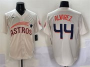 Cheap Men's Houston Astros #44 Yordan Alvarez Cream Throwback Cooperstown Collection Limited Stitched Baseball Jersey