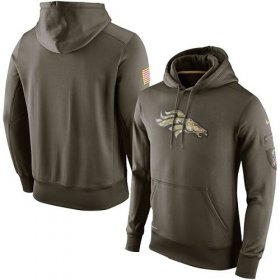Wholesale Cheap Men\'s Denver Broncos Nike Olive Salute To Service KO Performance Hoodie