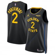 Cheap Men's Golden State Warriors #2 Brandin Podziemski Black 2024-25 Statement Edition Stitched Basketball Jersey