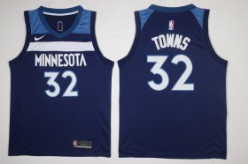 Wholesale Cheap Men\'s Minnesota Timberwolves #32 Karl-Anthony Towns New Navy Blue 2017-2018 Nike Swingman Stitched NBA Jersey