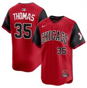 Cheap Men's Chicago White Sox #35 Frank Thomas Red Black 2025 City Connect Limited Stitched Baseball Jersey
