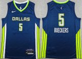 Cheap Men's Dallas Wings #5 Paige Bueckers Navy Stitched Basketball Jersey