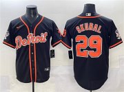 Men's Detroit Tigers #29 Tarik Skubal Black With Patch Cool Base Stitched Baseball Jersey Cheap