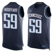 Wholesale Cheap Nike Titans #59 Wesley Woodyard Navy Blue Team Color Men's Stitched NFL Limited Tank Top Jersey