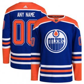 Men\'s Edmonton Oilers Custom Royal Adidas Stitched Jersey Cheap