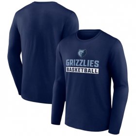 Men\'s Memphis Grizzlies Navy Let\'s Go Long Sleeve T-Shirt
