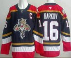 Cheap Men's Florida Panthers #16 Aleksander Barkov Navy Authentic Jersey