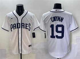 Men\'s San Diego Padres #19 Tony Gwynn White Cool Base Stitched Baseball Jersey